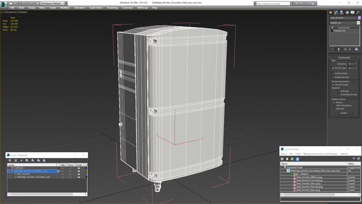 3D SolarEdge Inverter Secondary Unit model