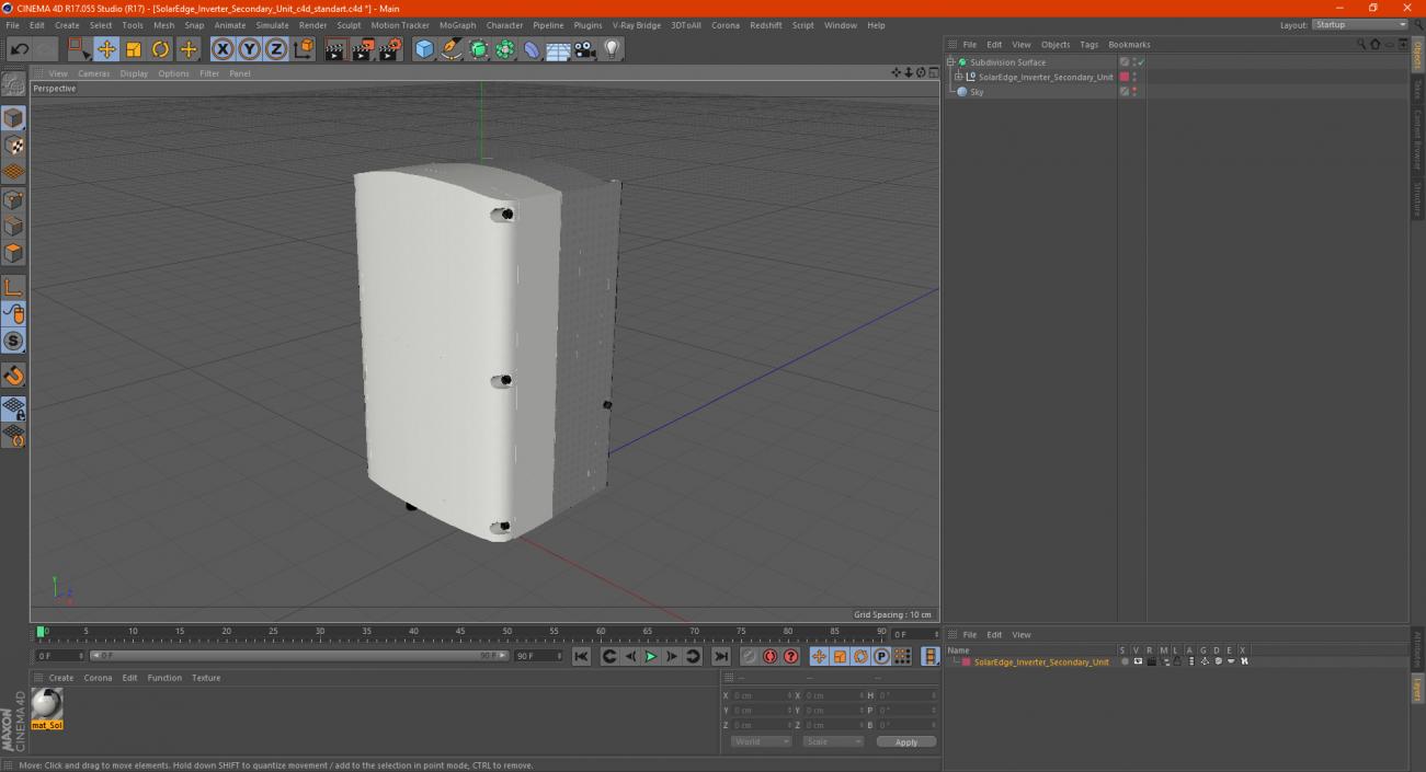 3D SolarEdge Inverter Secondary Unit model