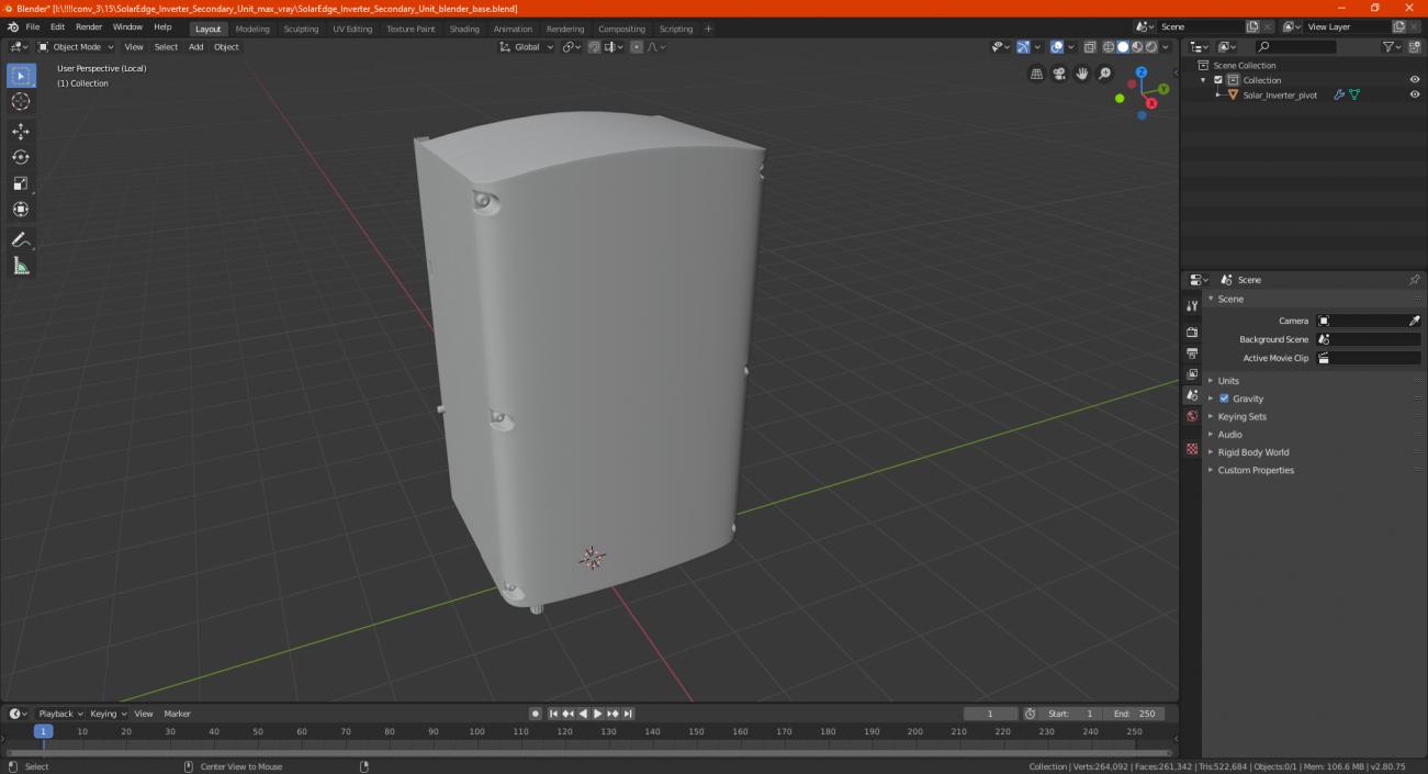 3D SolarEdge Inverter Secondary Unit model