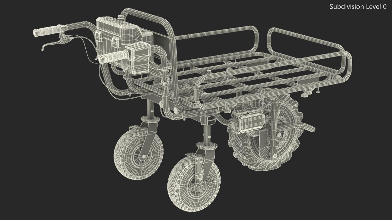 Makita DCU180ZF Electric Wheelbarrow with Pipe Frame 3D