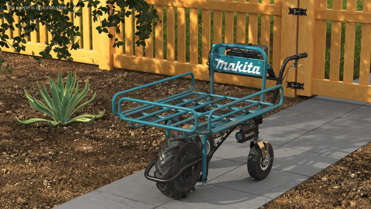 Makita DCU180ZF Electric Wheelbarrow with Pipe Frame 3D