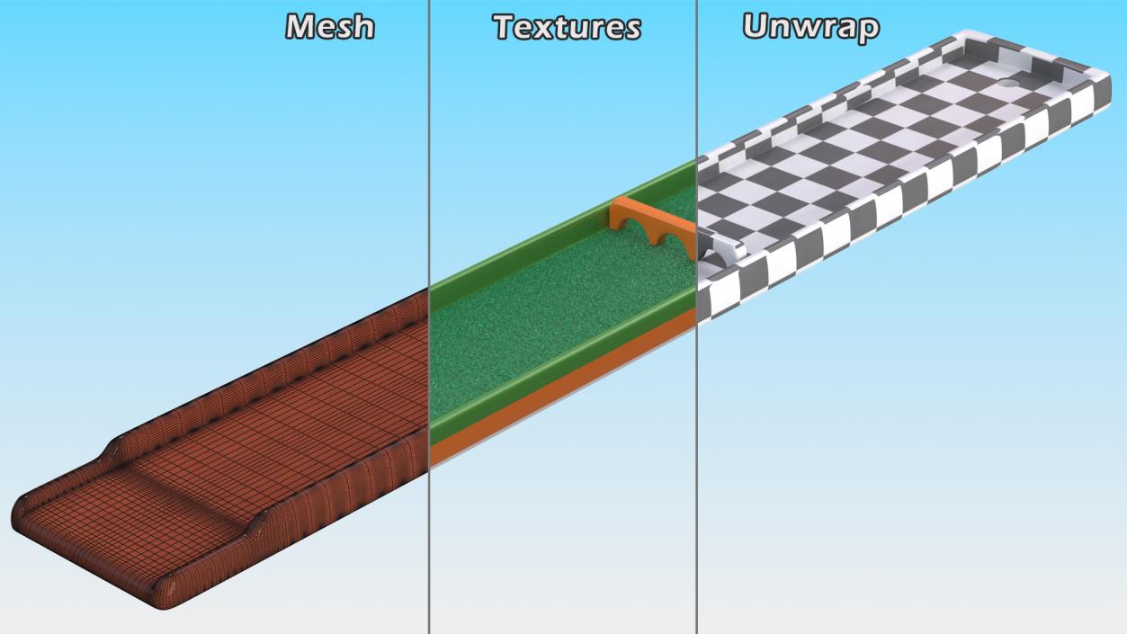 Minigolf 35 Portable Course Hole 2 3D model