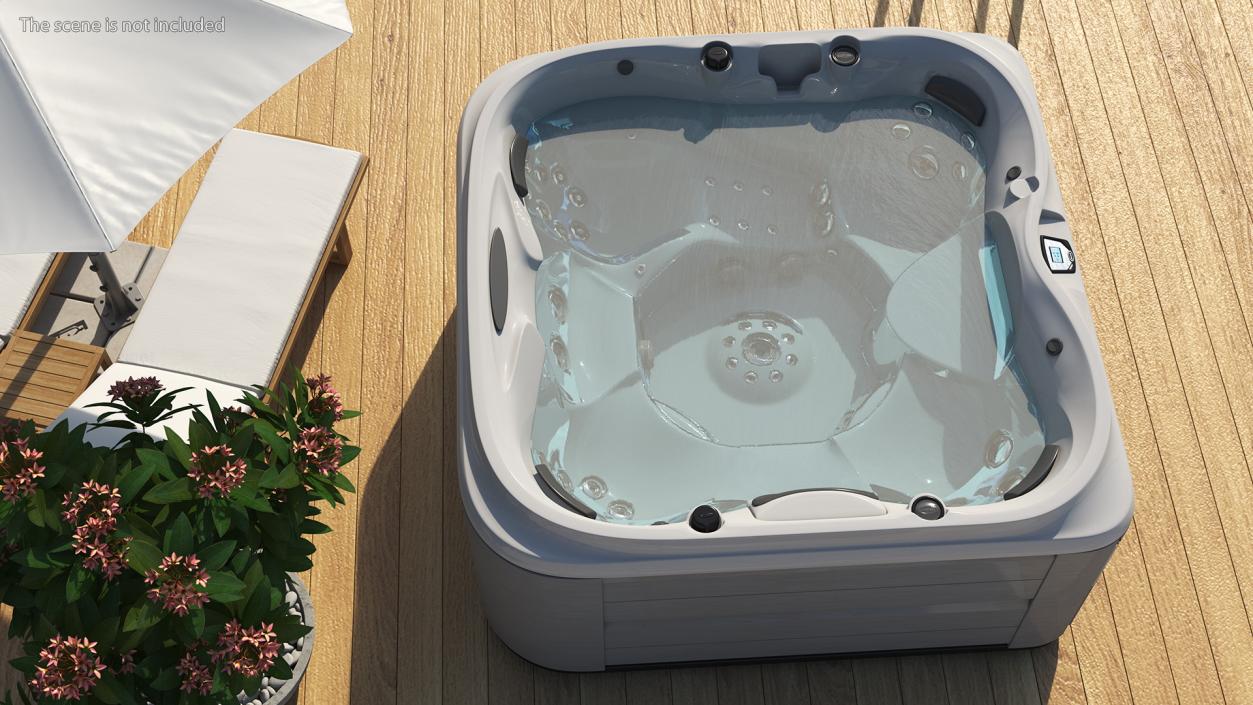 3D model Jacuzzi J475 Spa Hot Tub Porcelain with Water