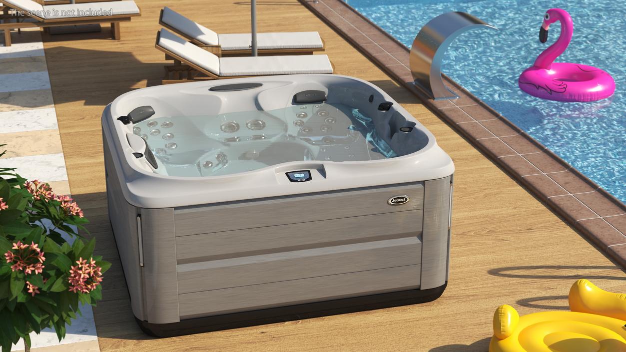 3D model Jacuzzi J475 Spa Hot Tub Porcelain with Water