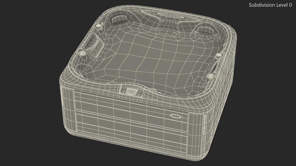 3D model Jacuzzi J475 Spa Hot Tub Porcelain with Water