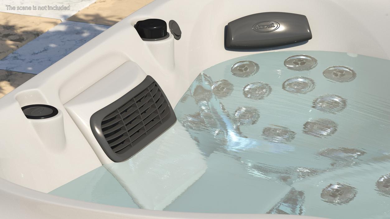 3D model Jacuzzi J475 Spa Hot Tub Porcelain with Water