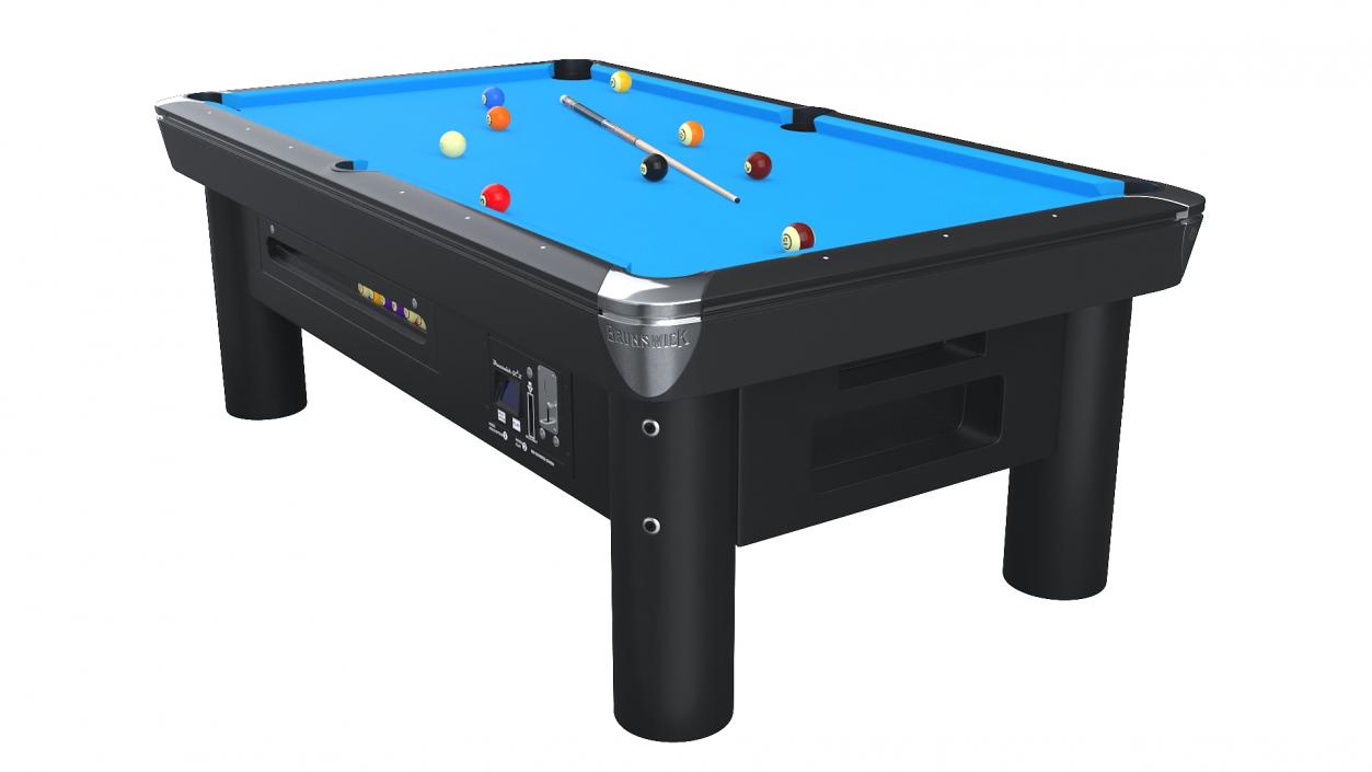 3D model Commercial Public Pool Table Brunswick Blue 2