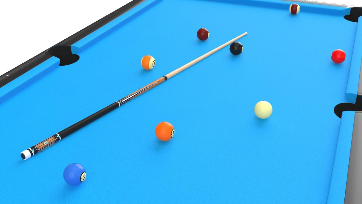 3D model Commercial Public Pool Table Brunswick Blue 2