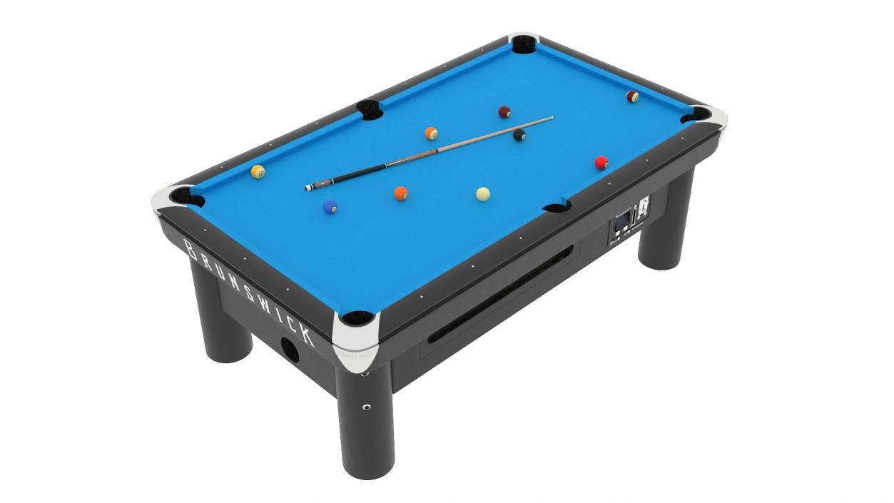 3D model Commercial Public Pool Table Brunswick Blue 2