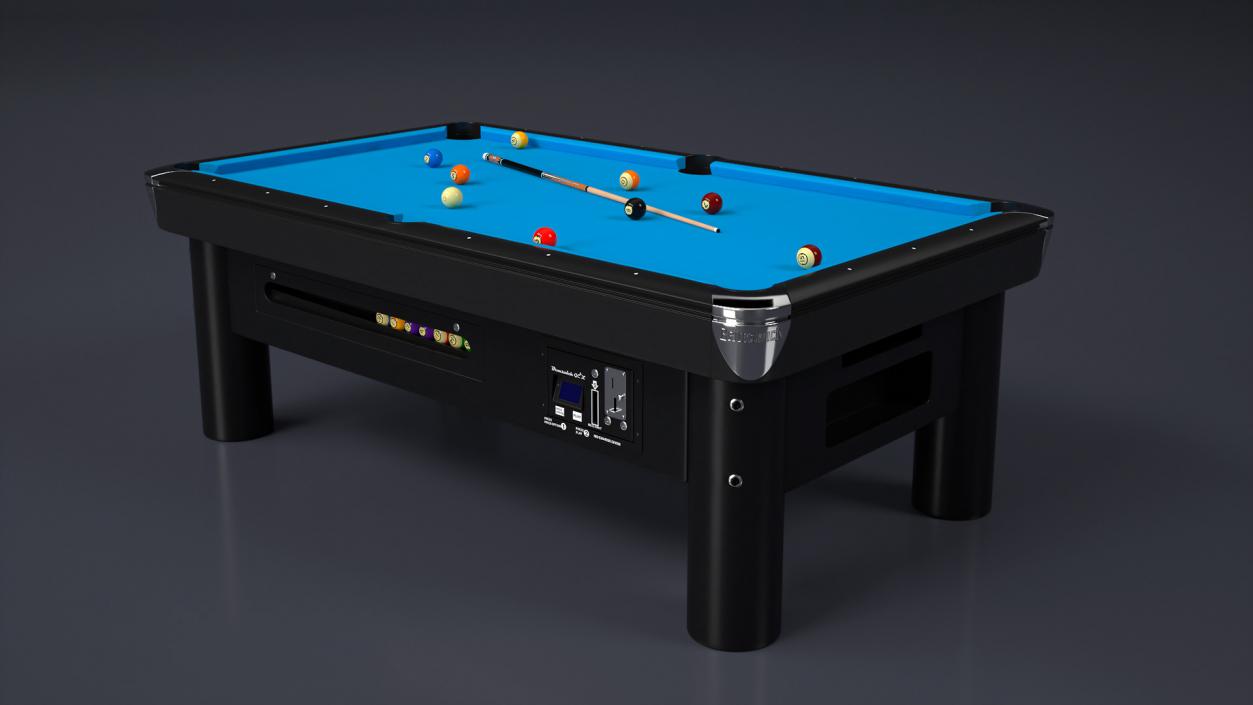 3D model Commercial Public Pool Table Brunswick Blue 2