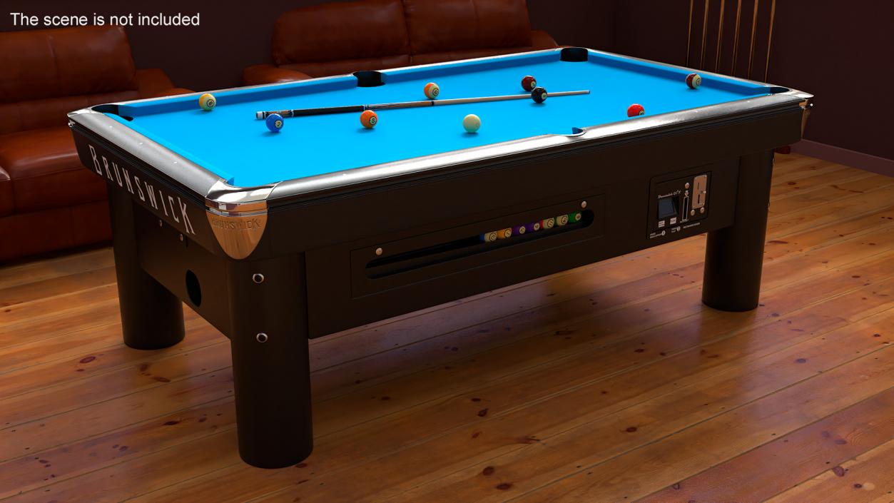 3D model Commercial Public Pool Table Brunswick Blue 2