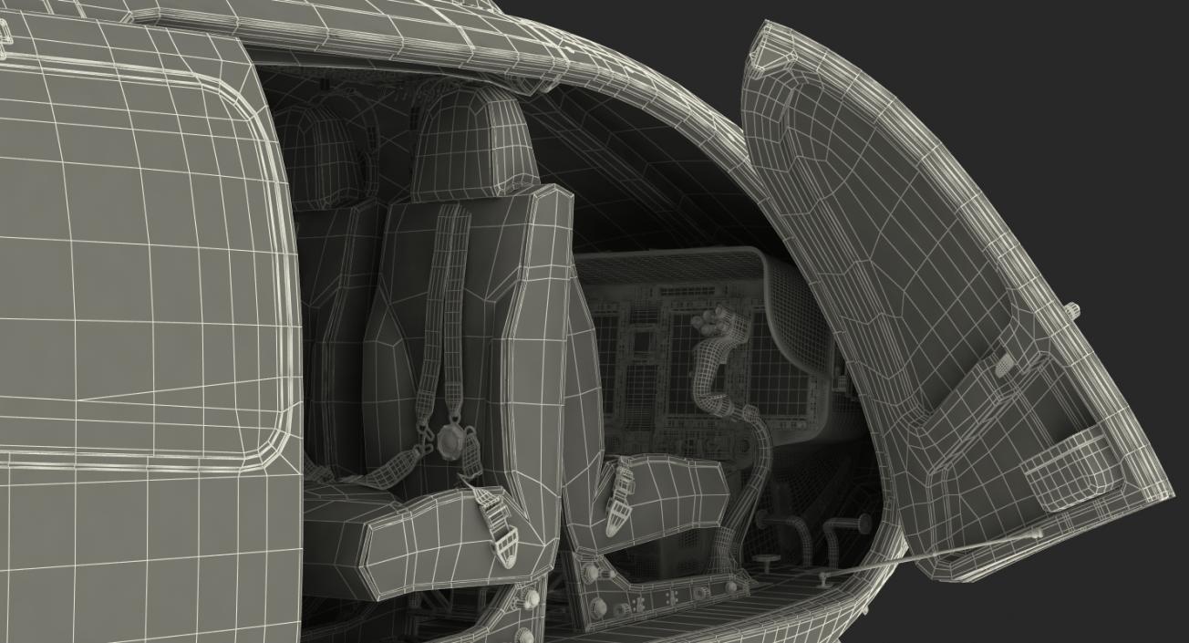 3D Airbus Helicopters H145 with Cockpit Rigged model