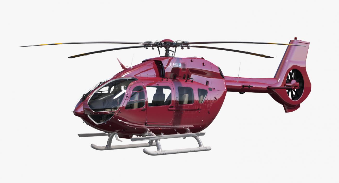 3D Airbus Helicopters H145 with Cockpit Rigged model