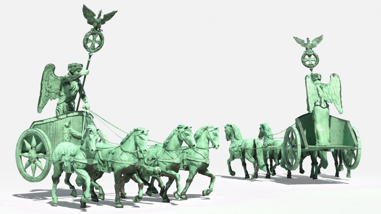 3D model Brandenburg Gate Quadriga