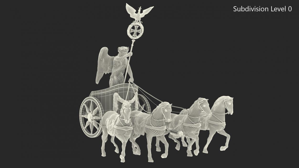 3D model Brandenburg Gate Quadriga