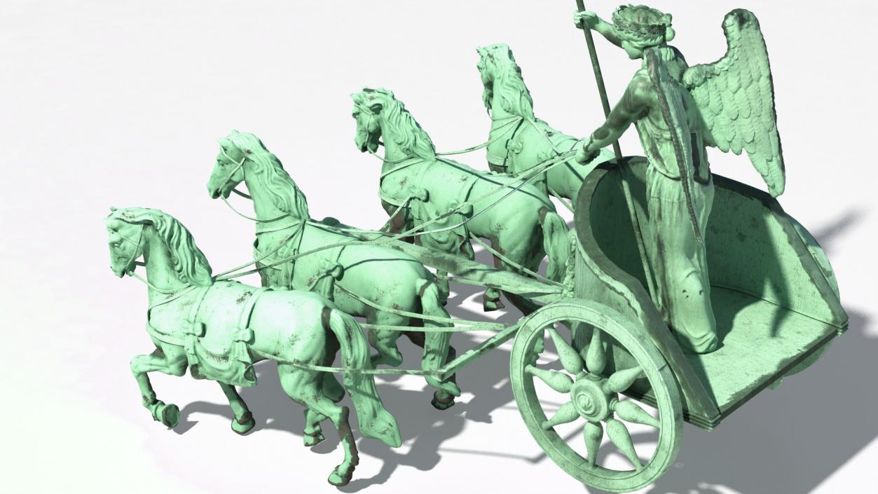 3D model Brandenburg Gate Quadriga