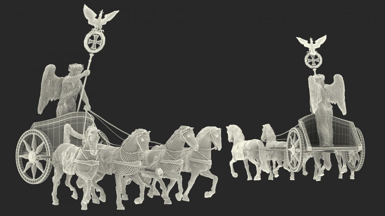 3D model Brandenburg Gate Quadriga