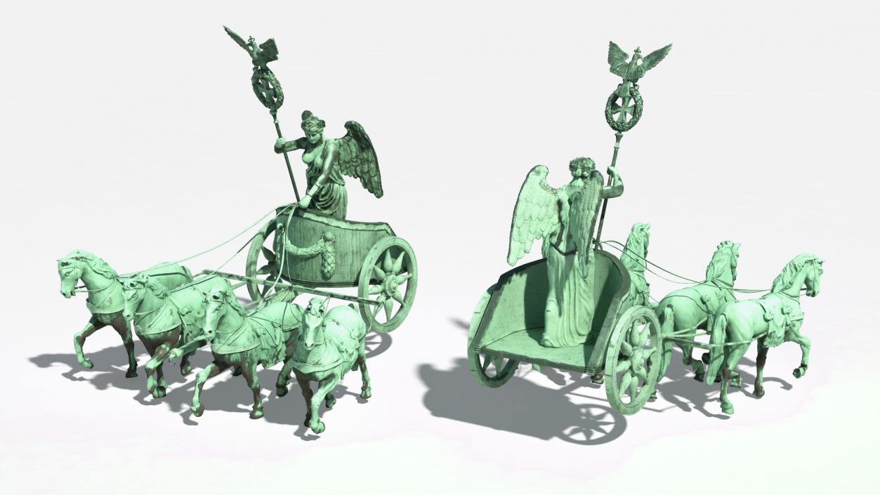 3D model Brandenburg Gate Quadriga