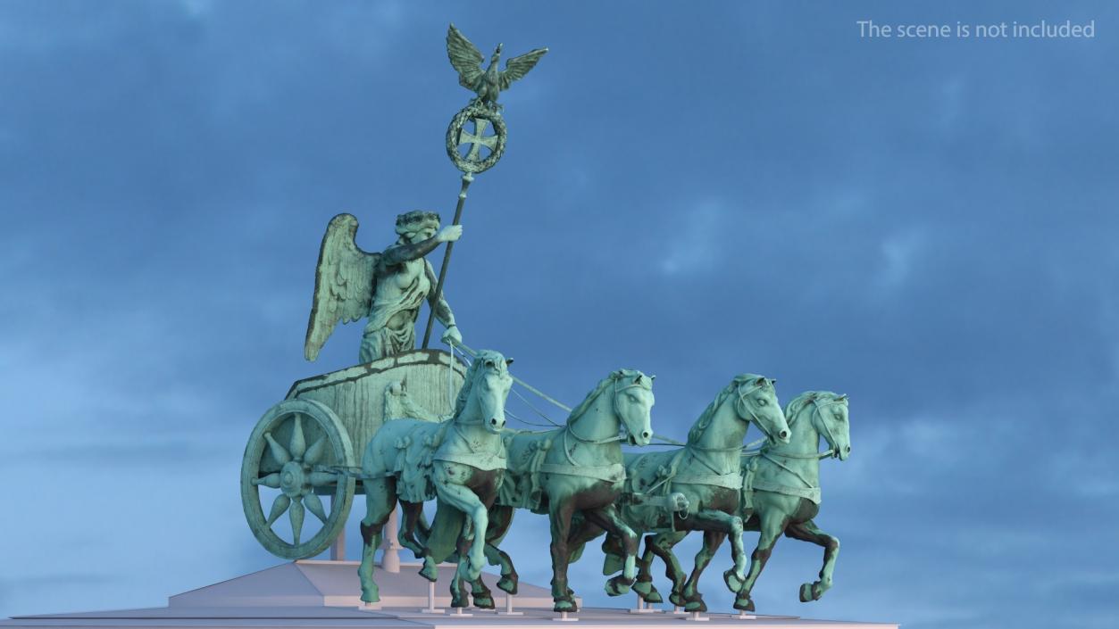 3D model Brandenburg Gate Quadriga