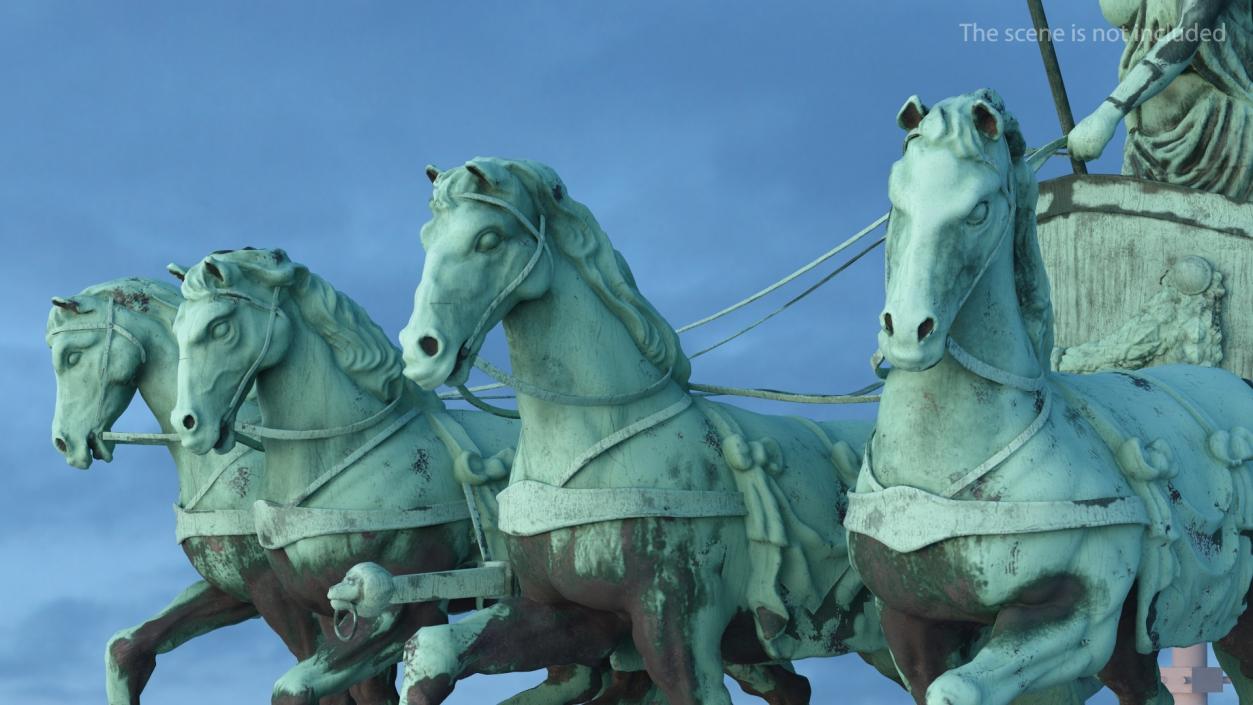 3D model Brandenburg Gate Quadriga