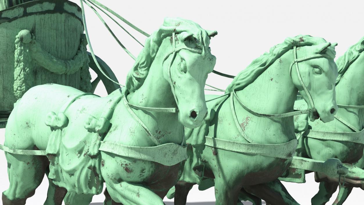 3D model Brandenburg Gate Quadriga