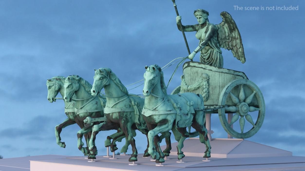 3D model Brandenburg Gate Quadriga