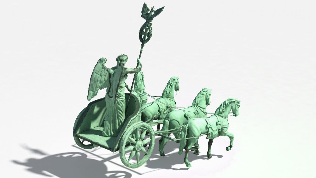 3D model Brandenburg Gate Quadriga