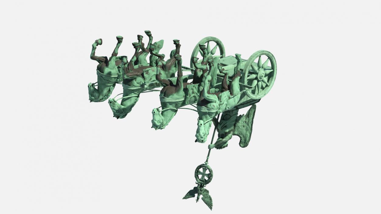 3D model Brandenburg Gate Quadriga