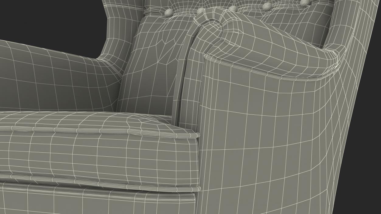 3D Grey Cloth Chair