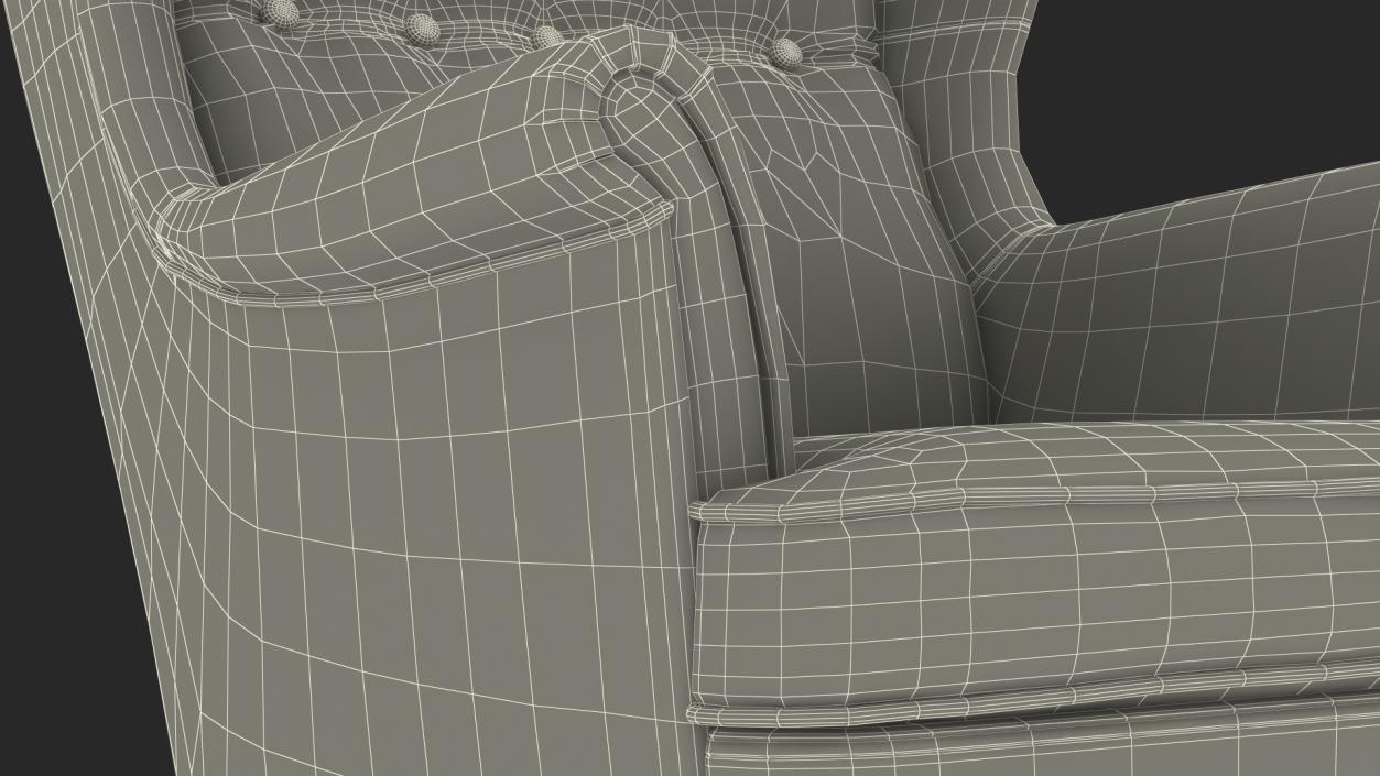 3D Grey Cloth Chair