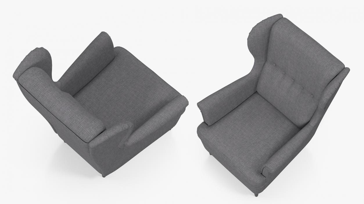 3D Grey Cloth Chair