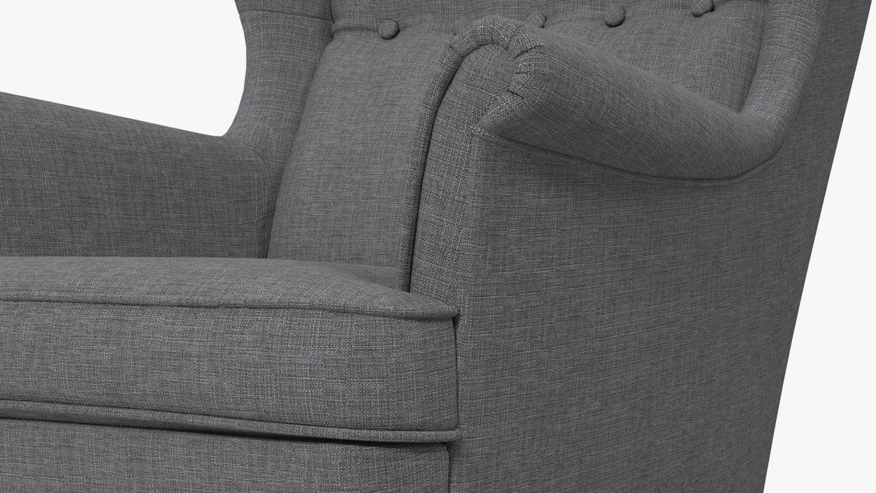 3D Grey Cloth Chair