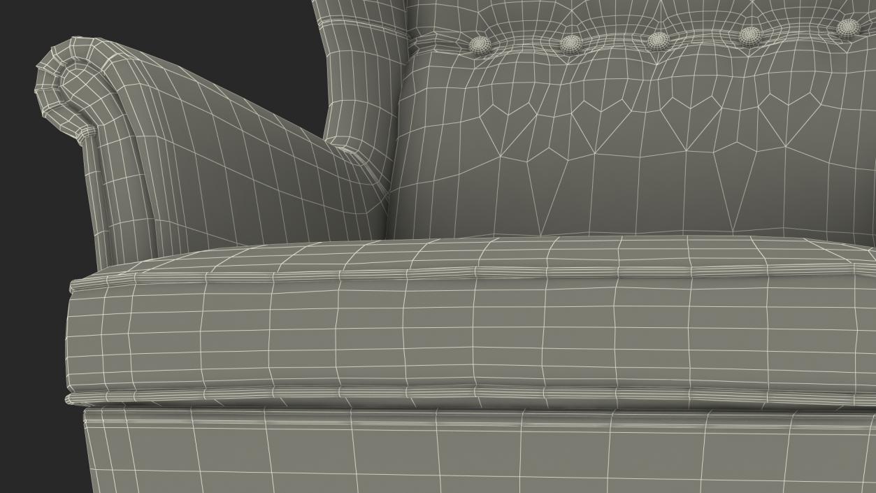 3D Grey Cloth Chair