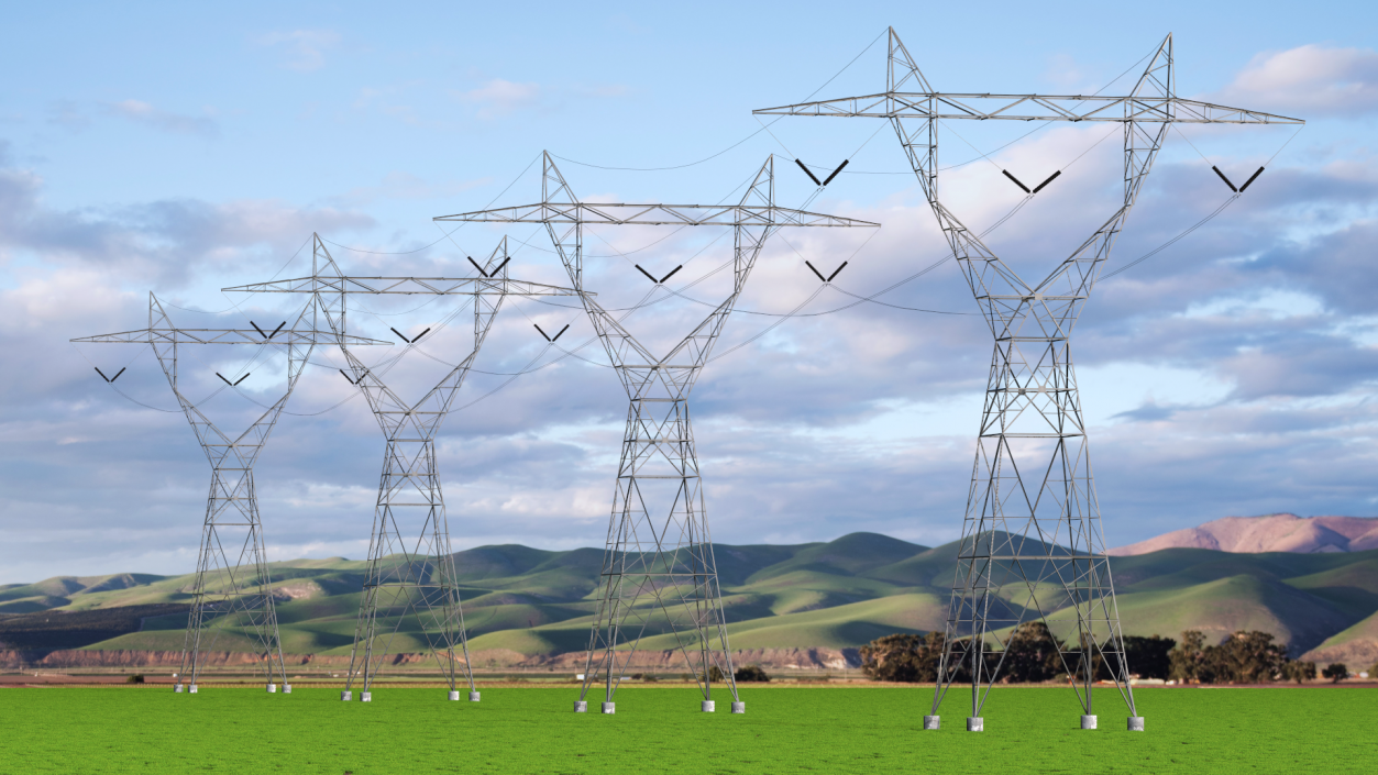 3D 500kV LST Transmission Line Supports