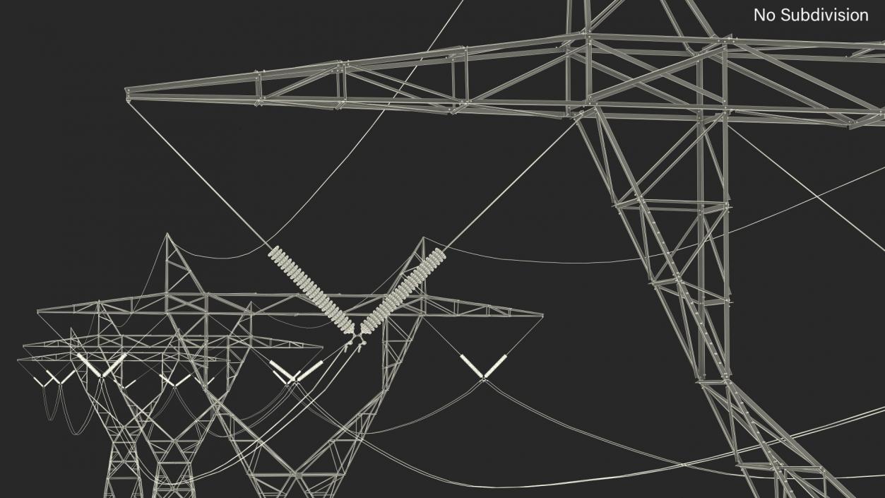 3D 500kV LST Transmission Line Supports