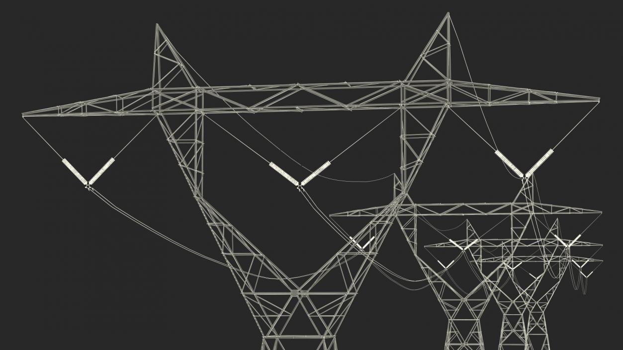 3D 500kV LST Transmission Line Supports