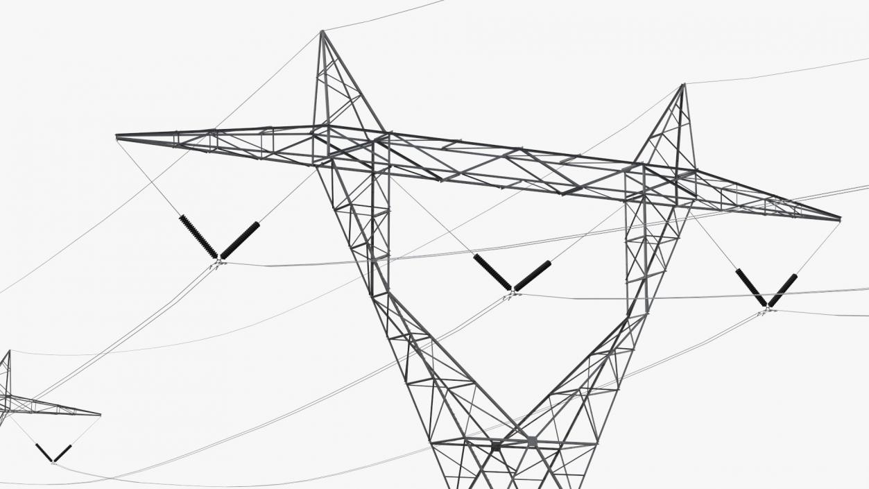 3D 500kV LST Transmission Line Supports