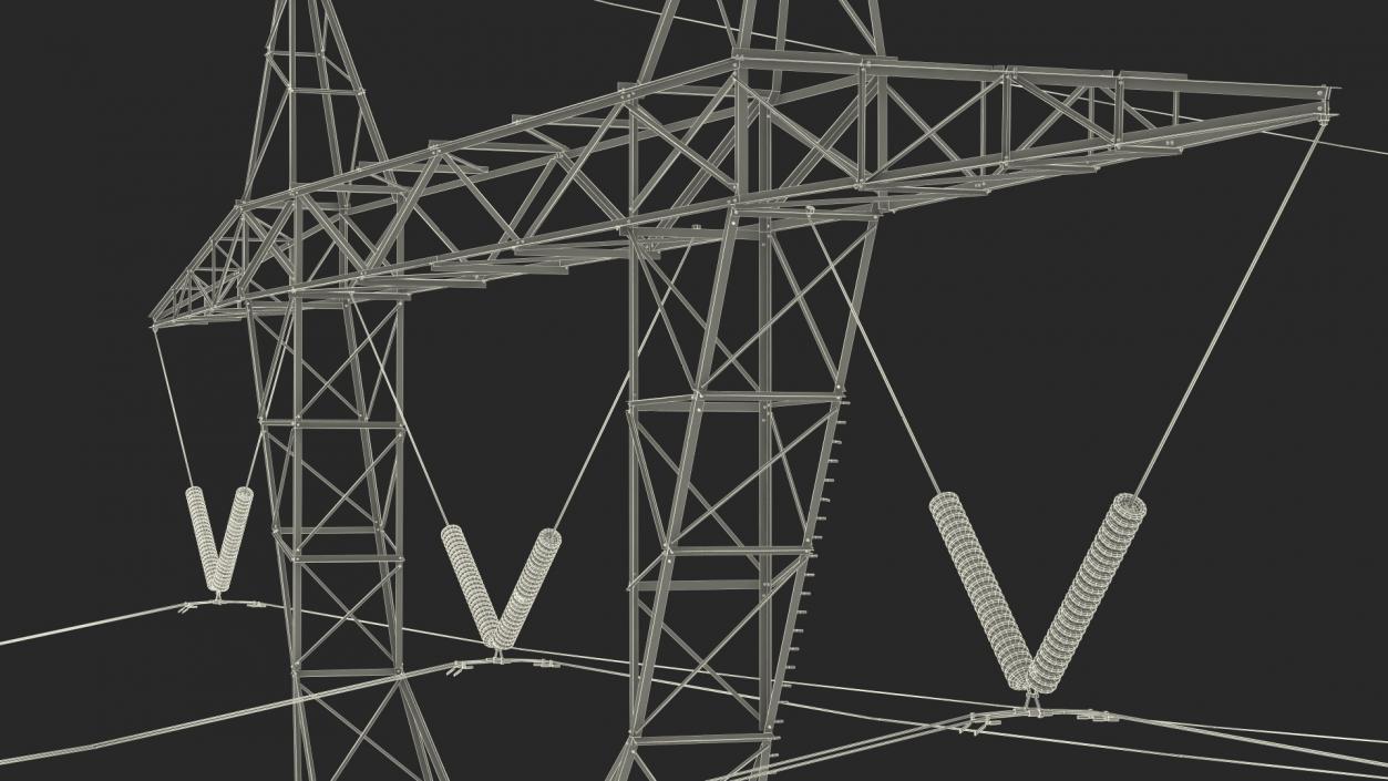 3D 500kV LST Transmission Line Supports