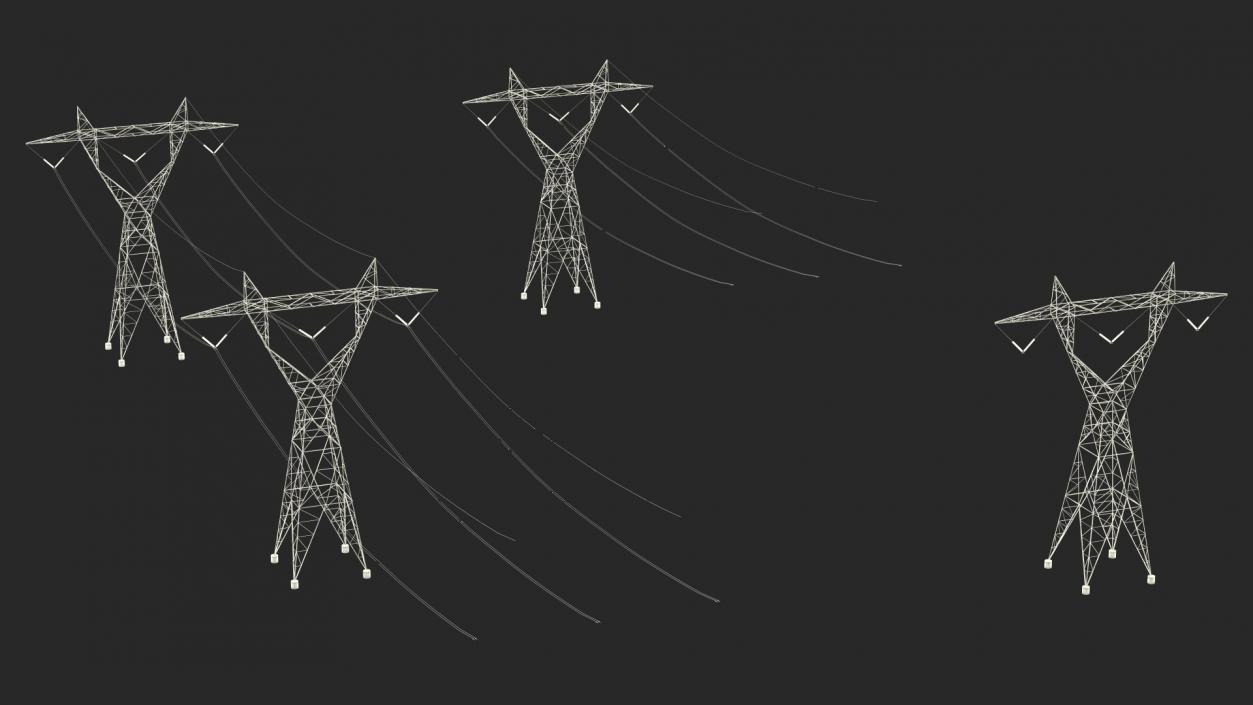 3D 500kV LST Transmission Line Supports