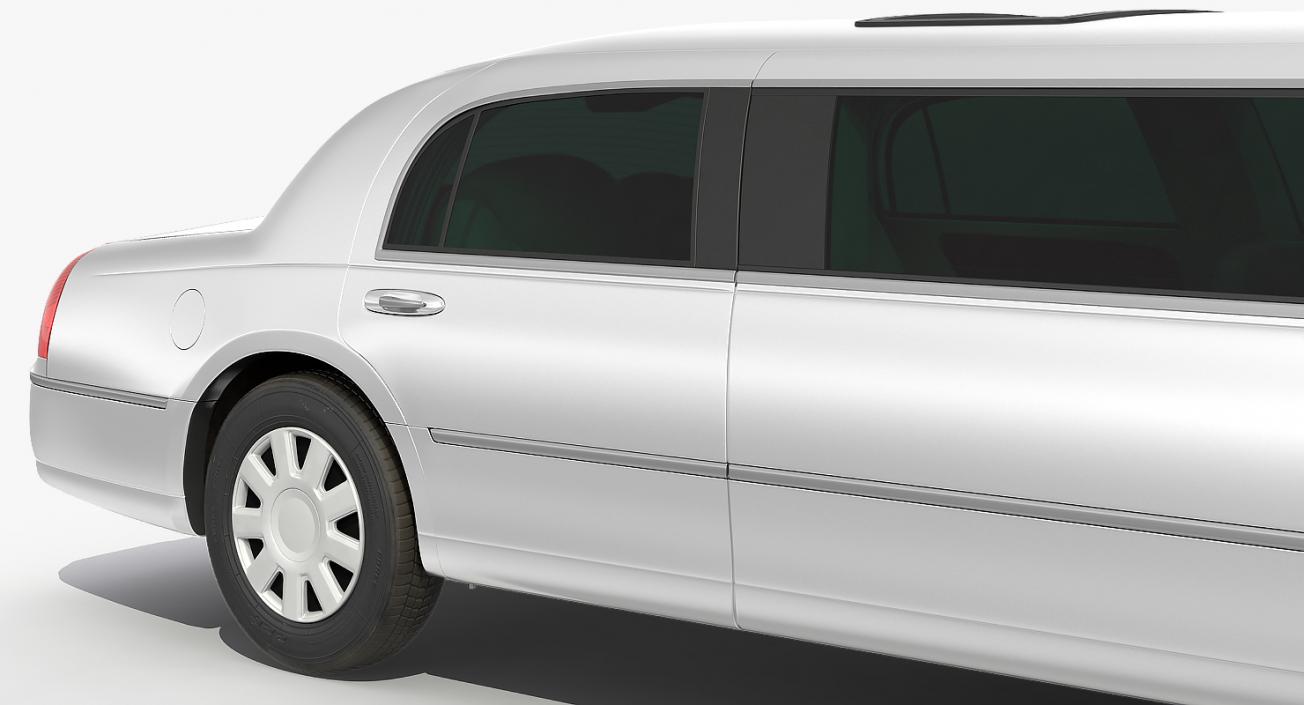 Limousine Generic White Simple Interior 3D model