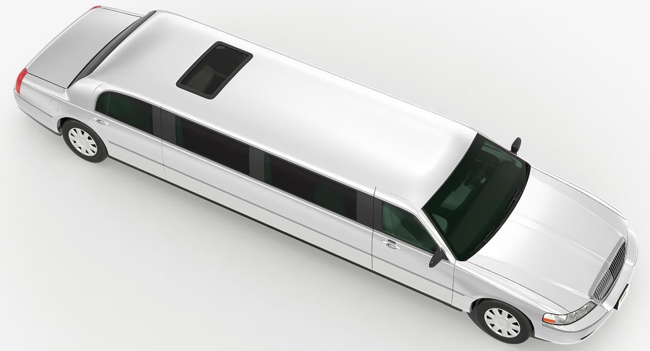 Limousine Generic White Simple Interior 3D model