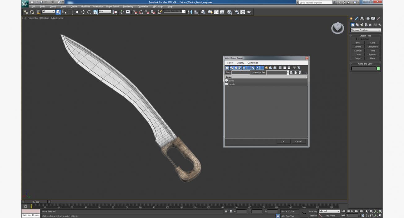 3D Falcata Warrior Sword