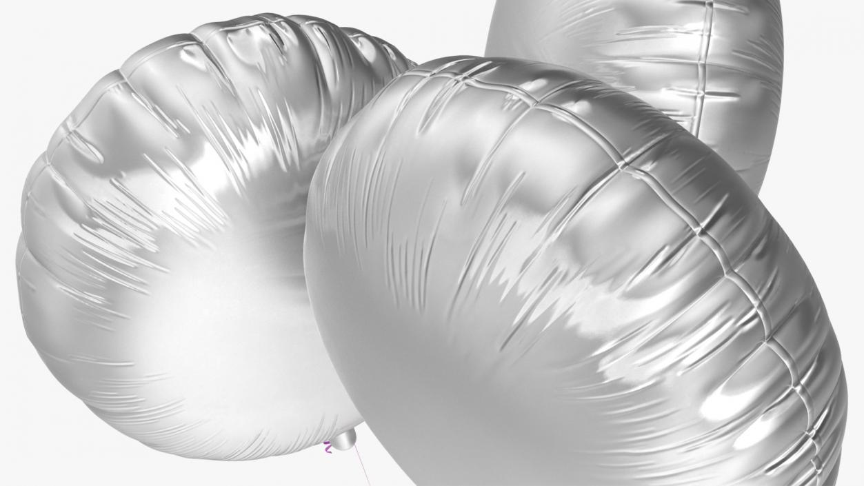 3D Party Helium Balloons Chrome model