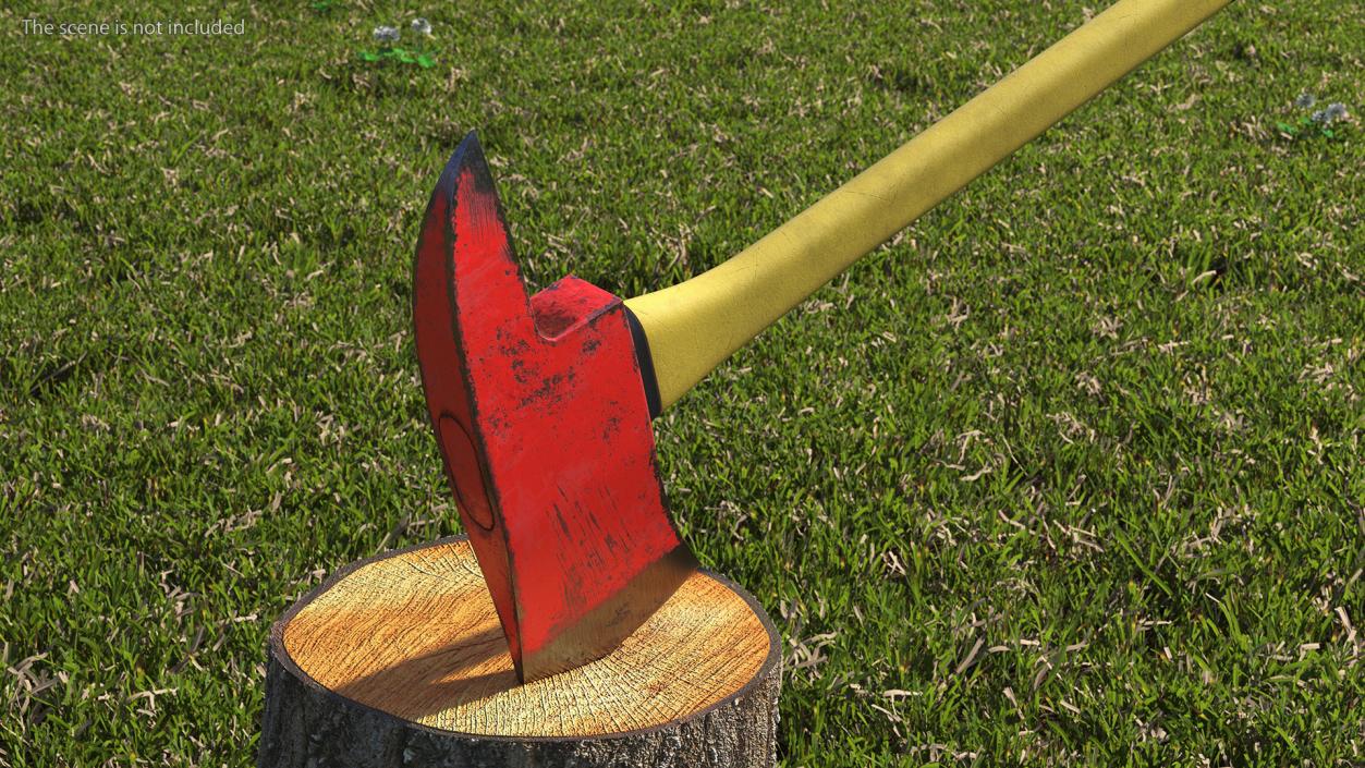 Pickhead Axe with Plastic Handle Shabby 3D model