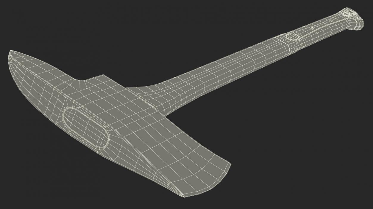 Pickhead Axe with Plastic Handle Shabby 3D model