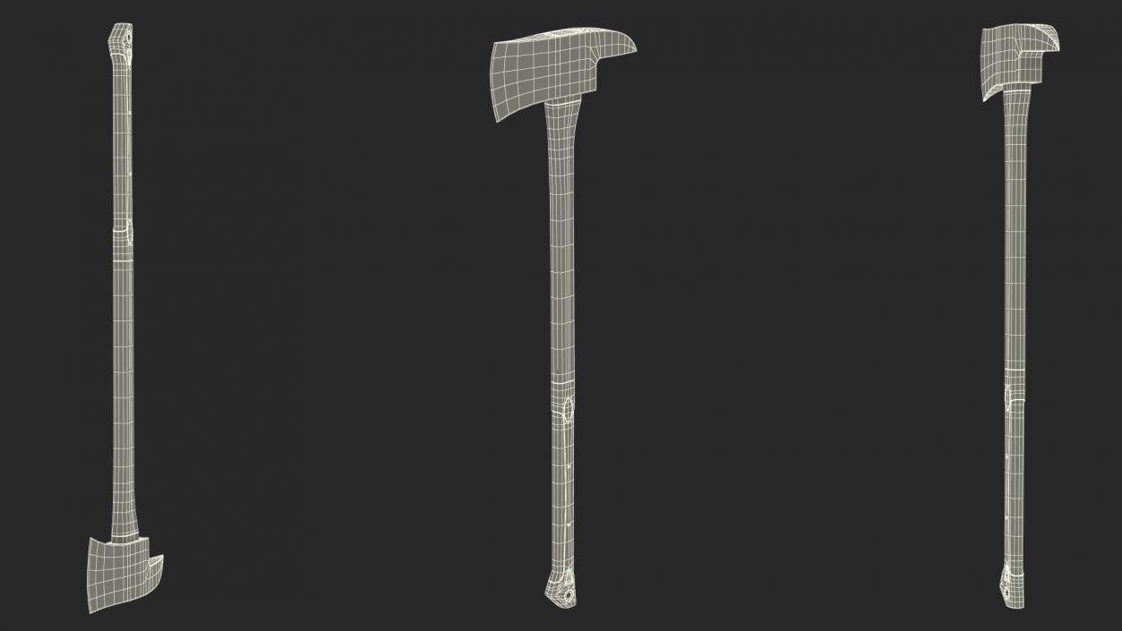 Pickhead Axe with Plastic Handle Shabby 3D model