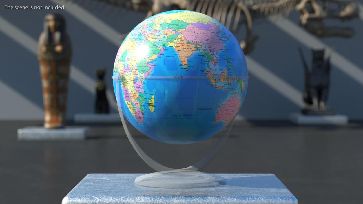 3D Political World Globe