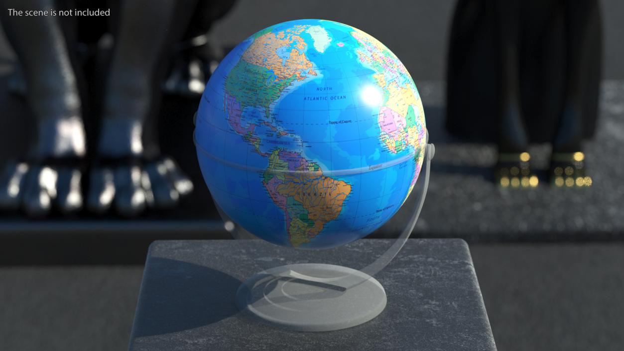 3D Political World Globe