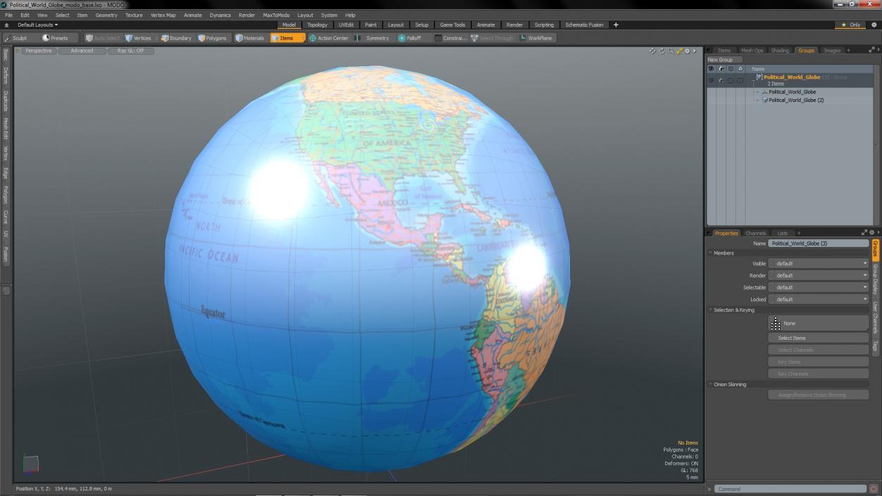 3D Political World Globe