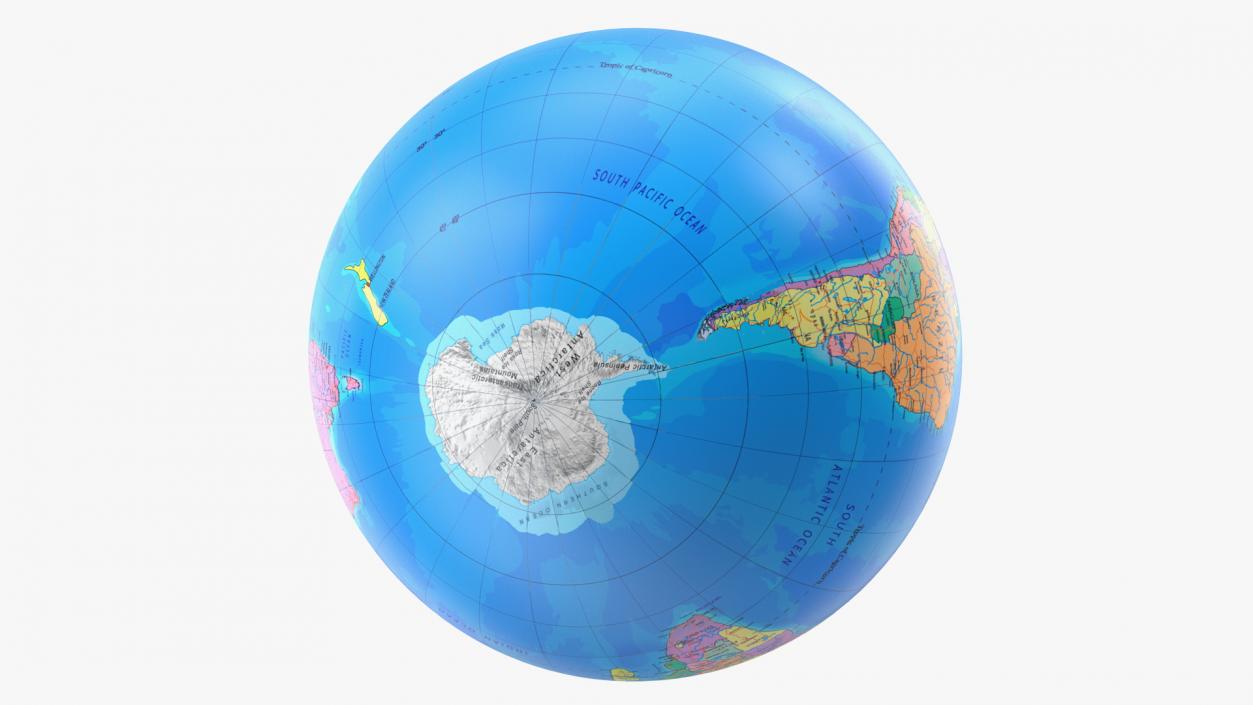 3D Political World Globe